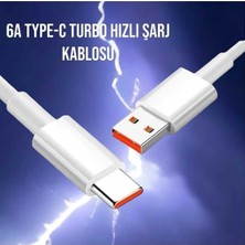 Adeyo Store Xıaomi Type-C Android Uyumlu Hızlı Şarj Kablosu 66W 6A Redmi K30-40 Pro Mi 9-10-11 Prouyumlu