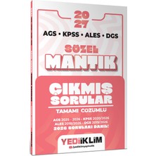 Yediiklim Yayınları Yediiklim 2027 AGS KPSS ALES DGS Sözel Mantık Tamamı Çözümlü Çıkmış Sorular