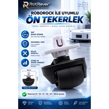 RotRever Siyah Ön Tekerlek Roborock S5 S6 S7 S8 Q7 Q8 Serileri Uyumlu Yedek Parça