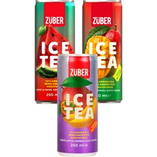 Züber Ice Tea Soğuk Çay Deneme Paketi 250ml x 3 Adet (Karpuz&Nane, Mango, Tropik)