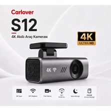 Carlover S12 4K Araç Kamerası 2160P Geniş Açı 145° Wi-Fi Özellikli Gece Görüşlü