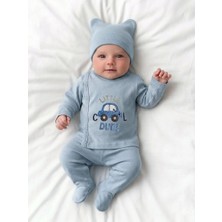 Panfilia Giza Kids %100 Pamuklu 0-3 Ay Yenidoğan Bebek Hastane Çıkışı 3lü Set
