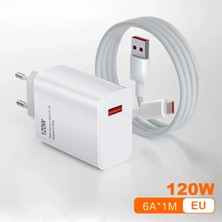Adeyo Store 120 Watt Turbo Hızlı Şarz Aleti Adaptör ve Kablo Seti Type-C Samsung Galaxy Note 8 Uyumlu