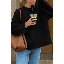 Adeyo Store Kadın Balıkçı Yaka Oversize Yeni Sezon Triko Kazak
