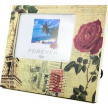 Pileli Store Decotown Dekoratif Desenli Çerçeve Gül Motifli Fotoğraf Çerçevesi
