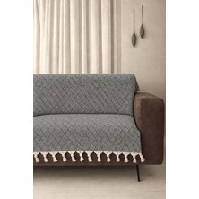 Lunga Vita Dama Desen Dokuma %100 Pamuklu Çok Amaçlı Pike Koltuk Örtüsü 180X230