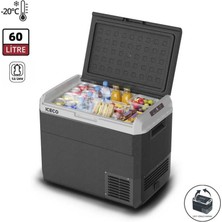 Iceco MCD60D 60 Litre Kompresörlü Oto Buzdolabı 12/24Volt Taşınabilir ve Sessiz Çalışma Özellikli