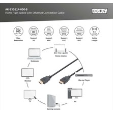 Digitus Dıgıtus HDMI Görüntü Kablosu 5m (AK-330114-050-S)