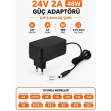 Bluesery 24V 2A Segway Ninebot Scooter Şarj Aleti Adaptörü Ninebot C2, C2 Pro, C8, C9, C10, C15, C20, E2, E2 Plus, E2 II, E8, E10, E12 Uyumlu Adaptör