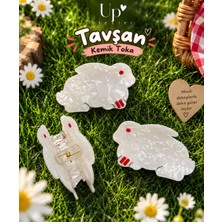 Up Atelier Sedefli Tavşan Kemik Toka 8cm