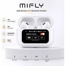 Smart Screen Pro Anc Enc Akıllı Ekranlı Bluetooth Kulaklık Dokunmatik Şarj Kutulu Kablosuz Kulak Içi Kulaklık