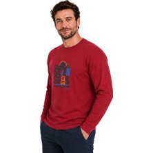 Battal Moda Battalmoda Bordo Carew Uzun Kollu Tişört M-L-Xl-2xl
