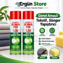 Ergün Store 500 ml Genel Amaçlı Tekstil Sünger Yapıştırıcı Sprey S38 ( 2 Adet )