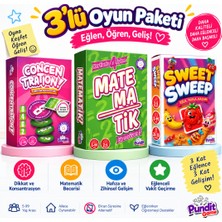 Concentration & Matema/tik & Sweet Sweep 3'lü Eğitim ve Zeka Oyunu Paketi | Dikkat, Hafıza ve Matematik