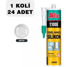 Akfix Genel Amaçlı Silikon 280G, Şeffaf, 1 Koli 24 Adet