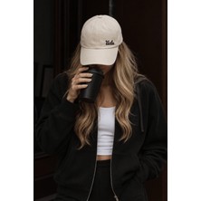 Ucla DAMIAN Kemik Rengi Baseball Cap Suni Deri - Unisex Şapka