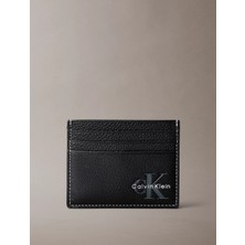 Calvin Klein Erkek Dokulu Hakiki Deri Yüzey Ck Logo Desenli Siyah Cüzdan LV04D1269G-UB1