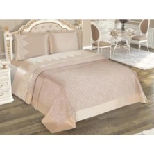 Çt Çeyizci Tekstil Pike Takımı Çift Kişilik 6 Parça - Kapuçino