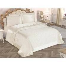 Çt Çeyizci Tekstil Pike Takımı Çift Kişilik 6 Parça - Krem