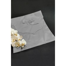 Çt Çeyizci Tekstil Incili Zarf Bohça Özel Gri