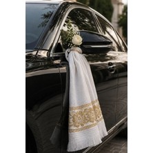 Çt Çeyizci Tekstil 12 Adetli Saçaklı Düğün Havlusu, Konvoy Havlusu Ekonomik Model 40X80CM Gold