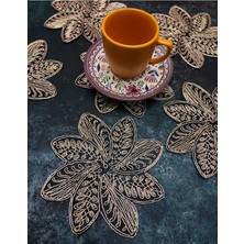 Çt Çeyizci Tekstil Sunumluk Peçete, Kokteyl Peçetesi, Kahve Yanı Sunumluk, Bardak Altlığı 6 Adet Sunum Peçetesi