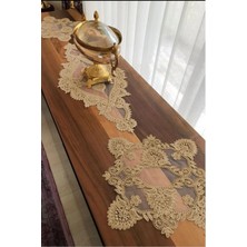 Çt Çeyizci Tekstil Salon Takımı 3 Parça Yemek Masası Örtüsü Sehpa Örtüsü