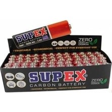 Supex R6 1.5 Volt Çinko Karbon Aa Kalem Pil (60LI Paket Fiyatı)