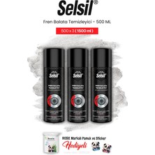 Selsil 3'lü Fren Balata Temizleyici Sprey, 500 ml ve Rosie Pamuk