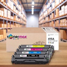 tonermax Hp Color Laserjet Pro Mfp M479FDN 415A Cmyk Muadil Toner Seti Çipli