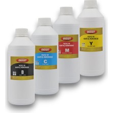 Ekoset L100 L110 L130 L200 L210 L220 Uyumlu Mürekkep 4 renk 1 Litre 4lü set
