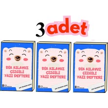 Ata 1. Sınıf Kılavuz Çizgili Yazı Defteri Büyük Boy (Dik Temel Harflerle) (3 Adet)