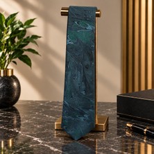 E38 El Işçiliği Erkek Renkli Ebru Kravat 150*5 cm - 6691