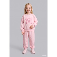 DeFacto %100 Pamuk Baskılı Sweatshirt Üst Lastikli Paça Alt 2'li Takım Kız Bebek I4475A526AU