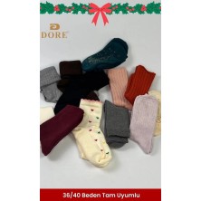 Dore Kışlık Premium Soft Touch Kadın Soket Çorap - Set 2