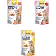Gimcat Nutripockets 3 Lü Set ( Somon, Biftek, Peynir Taurin)