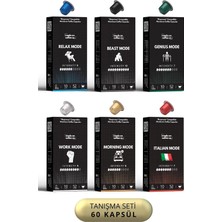 Nespresso Uyumlu Alüminyum Kapsül Kahve Tanışma Seti - 60 Adet