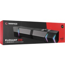 Rampage Elegant X10 Bluetooth'lu Rms Gaming Oyuncu Speaker Işıklı Multimedia