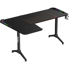 Twisted Twısted Minds L Şekilli Rgb Sol Oyuncu Masası Siyah Tm-Y-Lb-Rgb