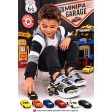 Minipa Garage Gümüş Erkek Çocuk Garaj Tabanlı Çift Metal Arabalı Ortopedik Spor Ayakkabı