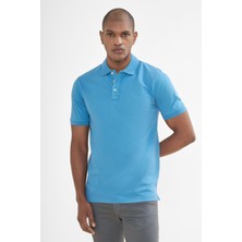 İntersivin Erkek Polo Yaka Kısa Kollu Düğmeli Örme Kumaş T-Shirt SD-01