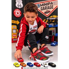 Minipa Garage Kırmızı Erkek Çocuk Garaj Tabanlı Çift Metal Arabalı Ortopedik Spor Ayakkabı