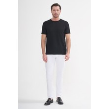 İntersivin Erkek Bisiklet Yaka Dokulu Örme Kumaş Standart Kalıp Kısa Kollu T-Shirt BRŞ-02