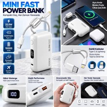 Jolita Xiaomi 11T / 11T Prouyumlu 10.000 Mah Çift Dahili Kablolu Mini Powerbank 22.5W Hızlı Şarj Taşınabilir Batarya