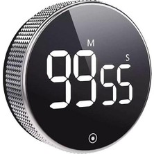 Munico 2 Adet LED Dijital Manyetik LCD Ekran Mutfak Pişirme Duş Zamanlayıcı Eğitim Kronometre Çalar Saat