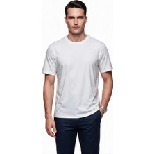 İntersivin Erkek Bisiklet Yaka Pamuklu Kısa Kollu Standart Kalıp T-Shirt T-05