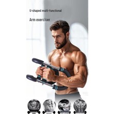 Munico 3 Adet Fitness Için Kalınlaştırılmış Tutamaklı U Şeklinde Ayarlanabilir Kol ve Göğüs Kuvvet Antrenör