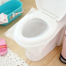 Munico 600 Adet Tek Kullanımlık Seyahat Güvenliği Pe Plastik Klozet Kapağı Mat Yastık Mat Şeffaf Koruma