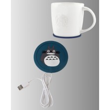 Zero Land Shophnrl Totoro Desenli USB Bardak Isıtıcı Kahve Çay Sıcak Tutucu Altlık