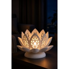 Maygiy Lotus Çiçeği Tasarımlı Dekoratif Tealight Mumluk Sıcak Ambiyans Masa Dekoru